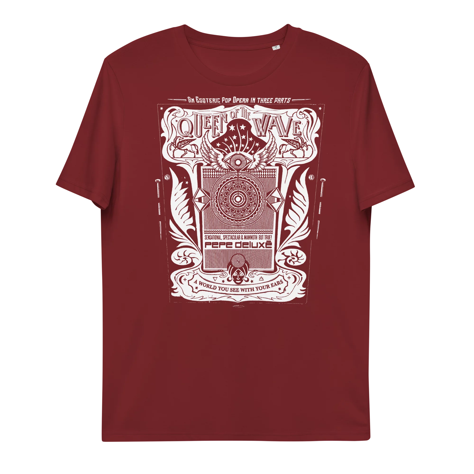 unisex-organic-cotton-t-shirt-burgundy-front-64823e2b73016